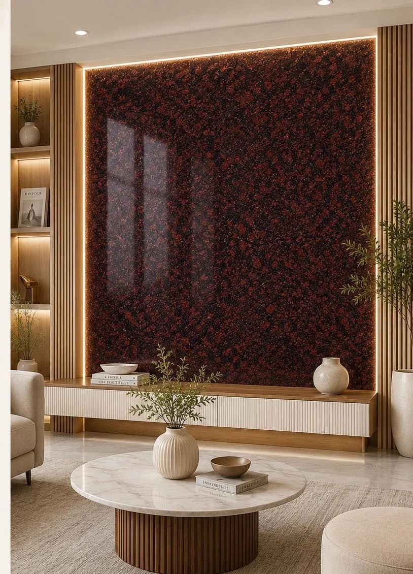 Kondakattu Red feature wall — visualisation